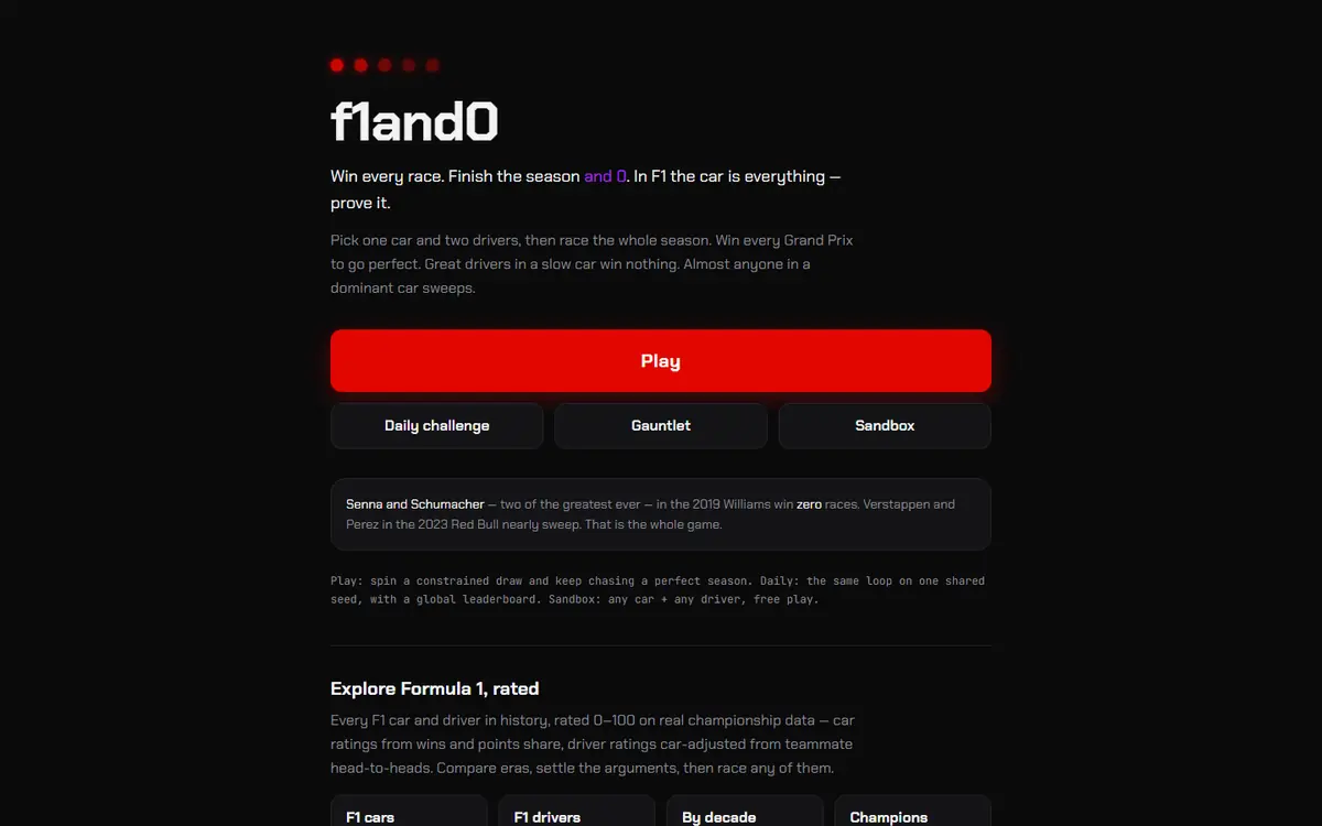 f1and0 website