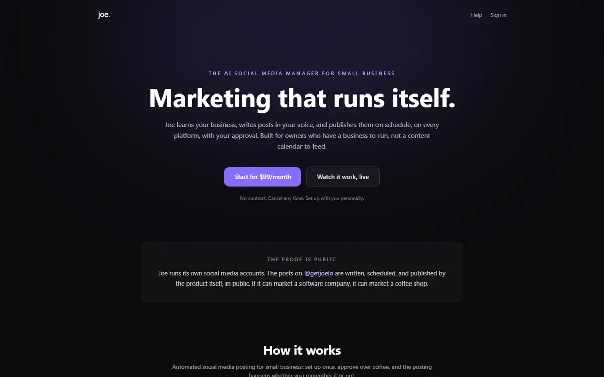 Joe website